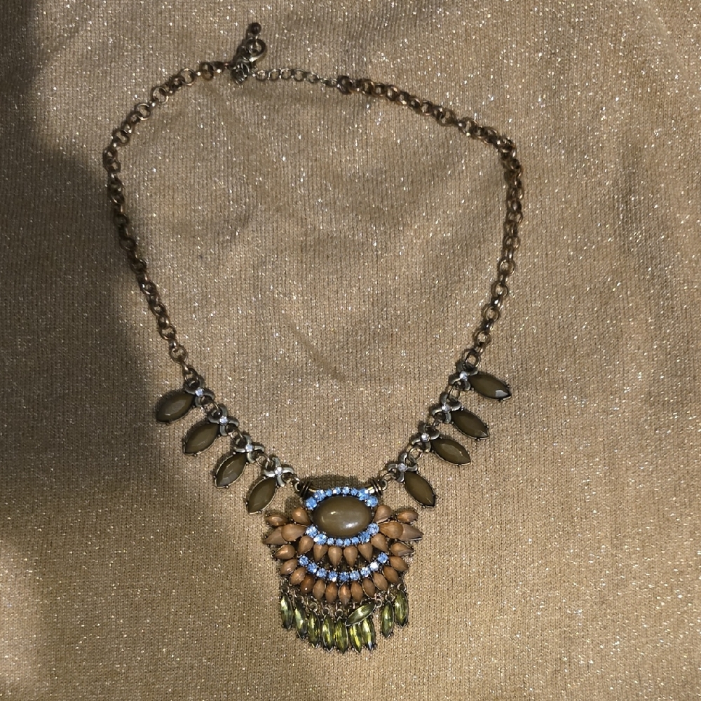 Elegant Beaded Necklace with Earthy Tones